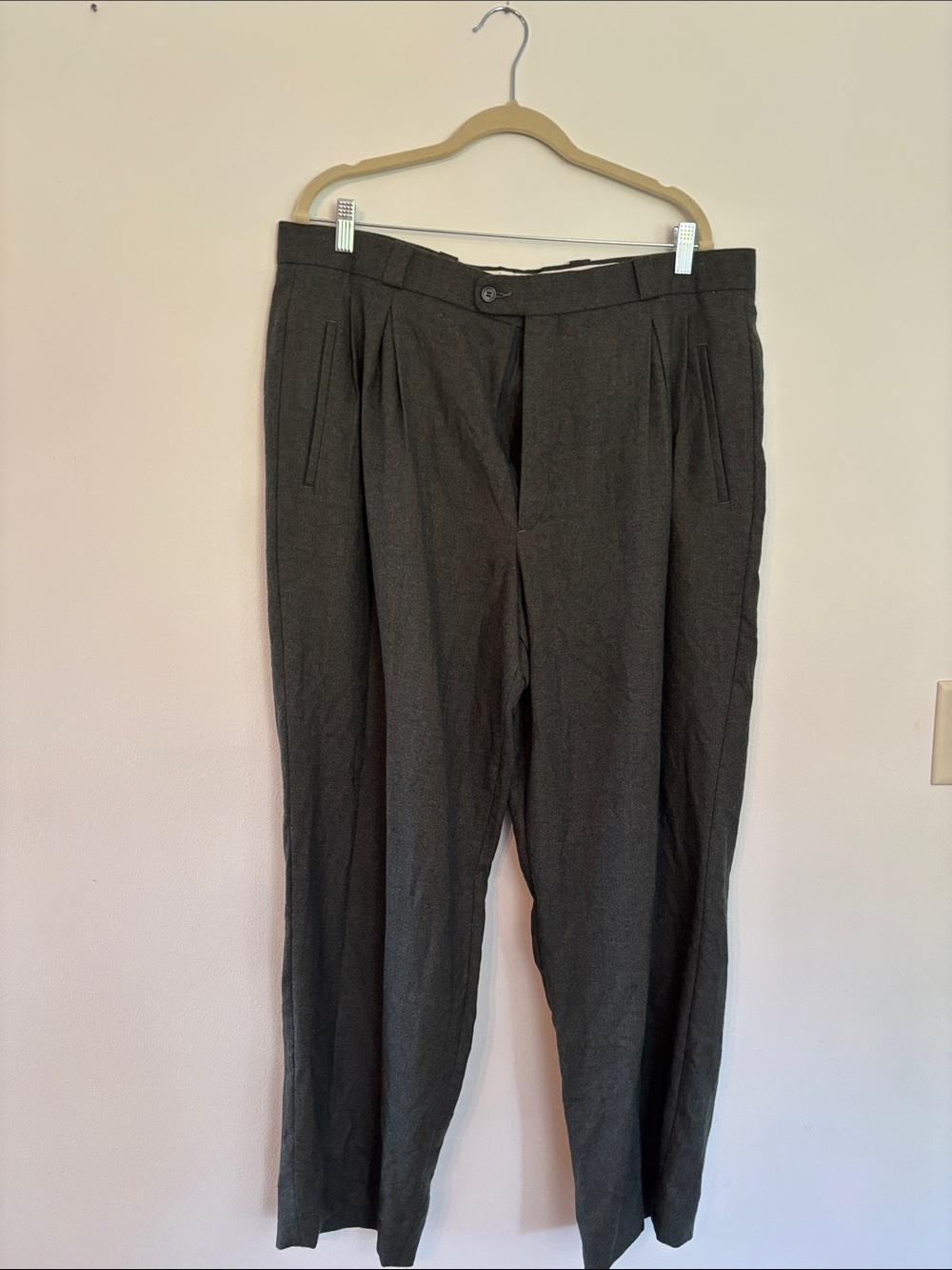 Grandpa core wool Pleated Dress Pants